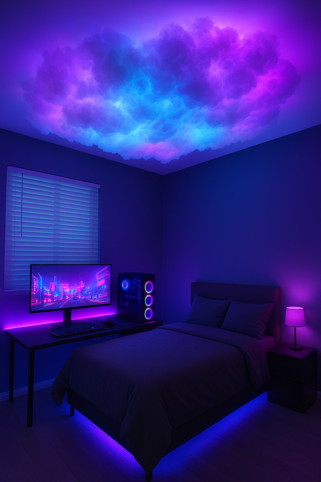 ☁️ Glowify™ ThunderGlow Cloud — Lampe Nuage 3D RGB • Ambiance Immersive & Effet Orage Lumineux**