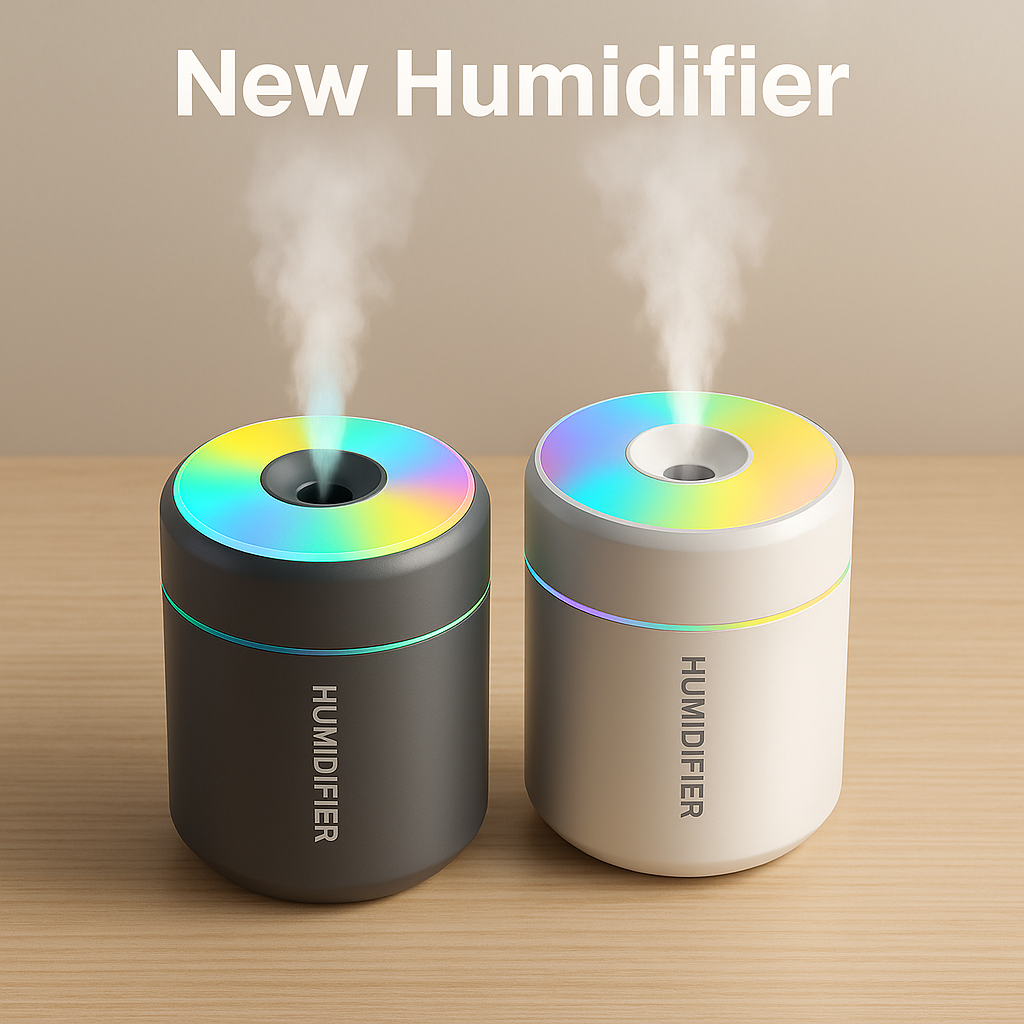 Humidificateur Élégant 180ML – Brume Fine & Lumière LED Apaisante