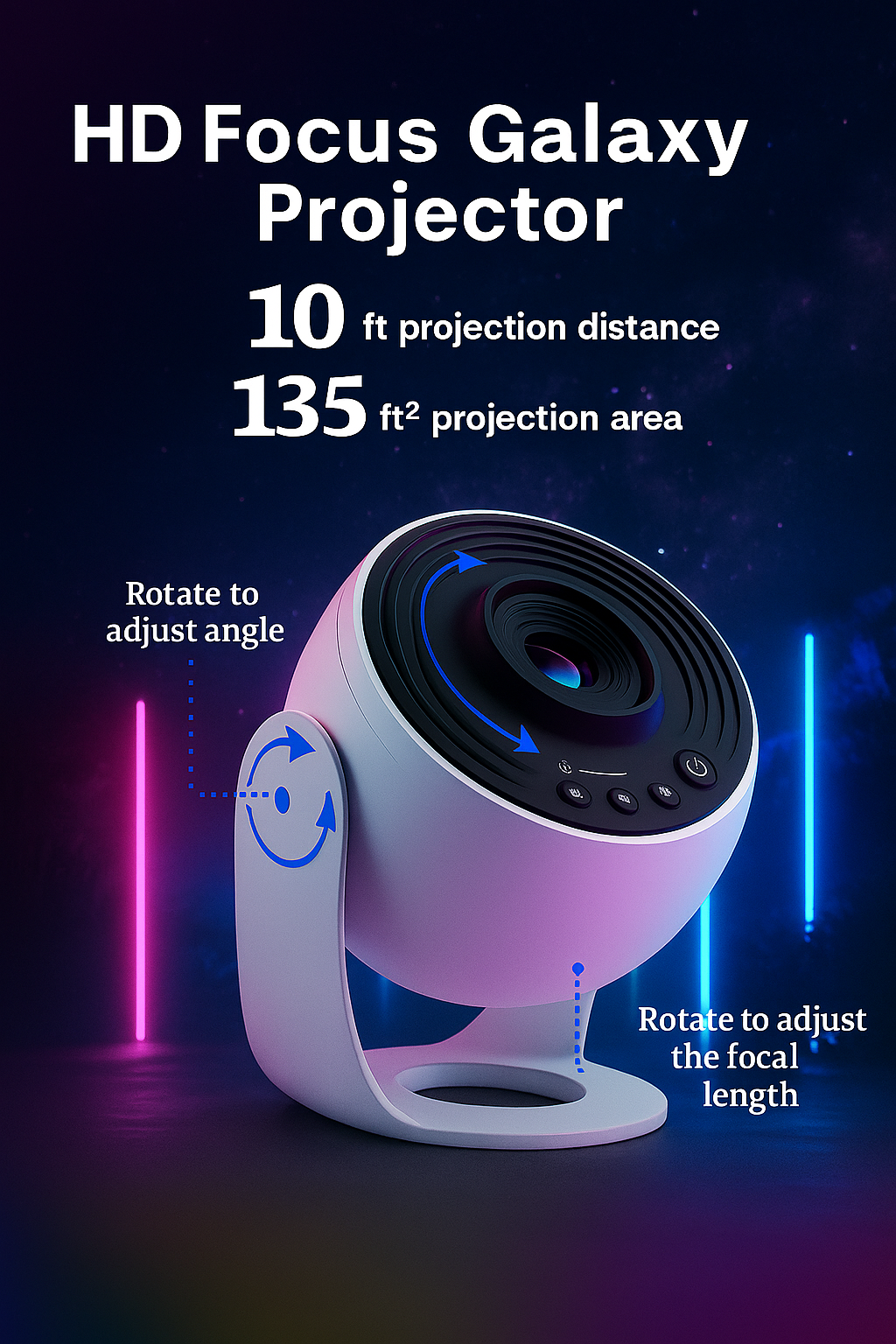⭐Glowify™ Projecteur Galaxy Pro – Voyage Immersif 3D & 12 Univers HD