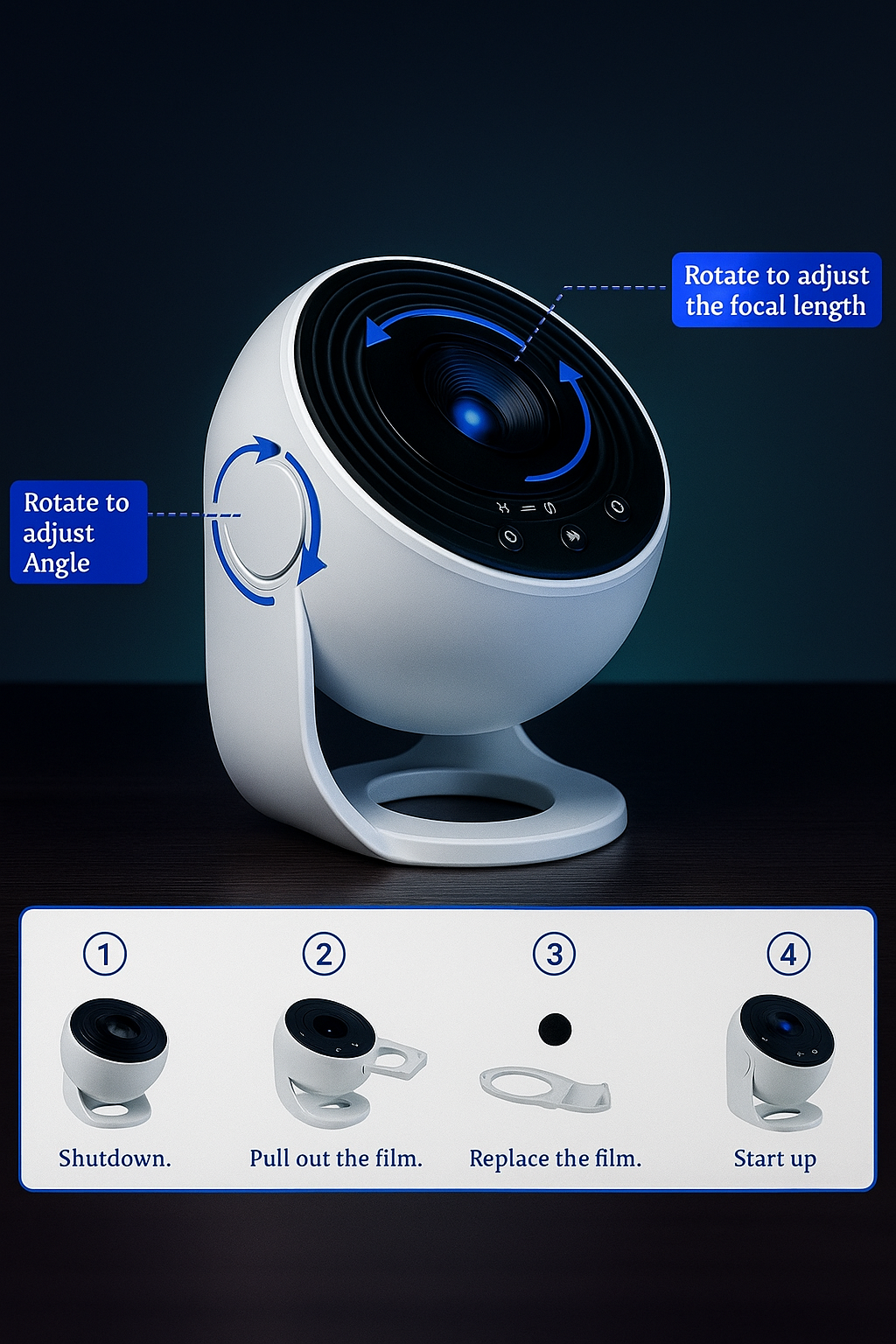 ⭐Glowify™ Projecteur Galaxy Pro – Voyage Immersif 3D & 12 Univers HD