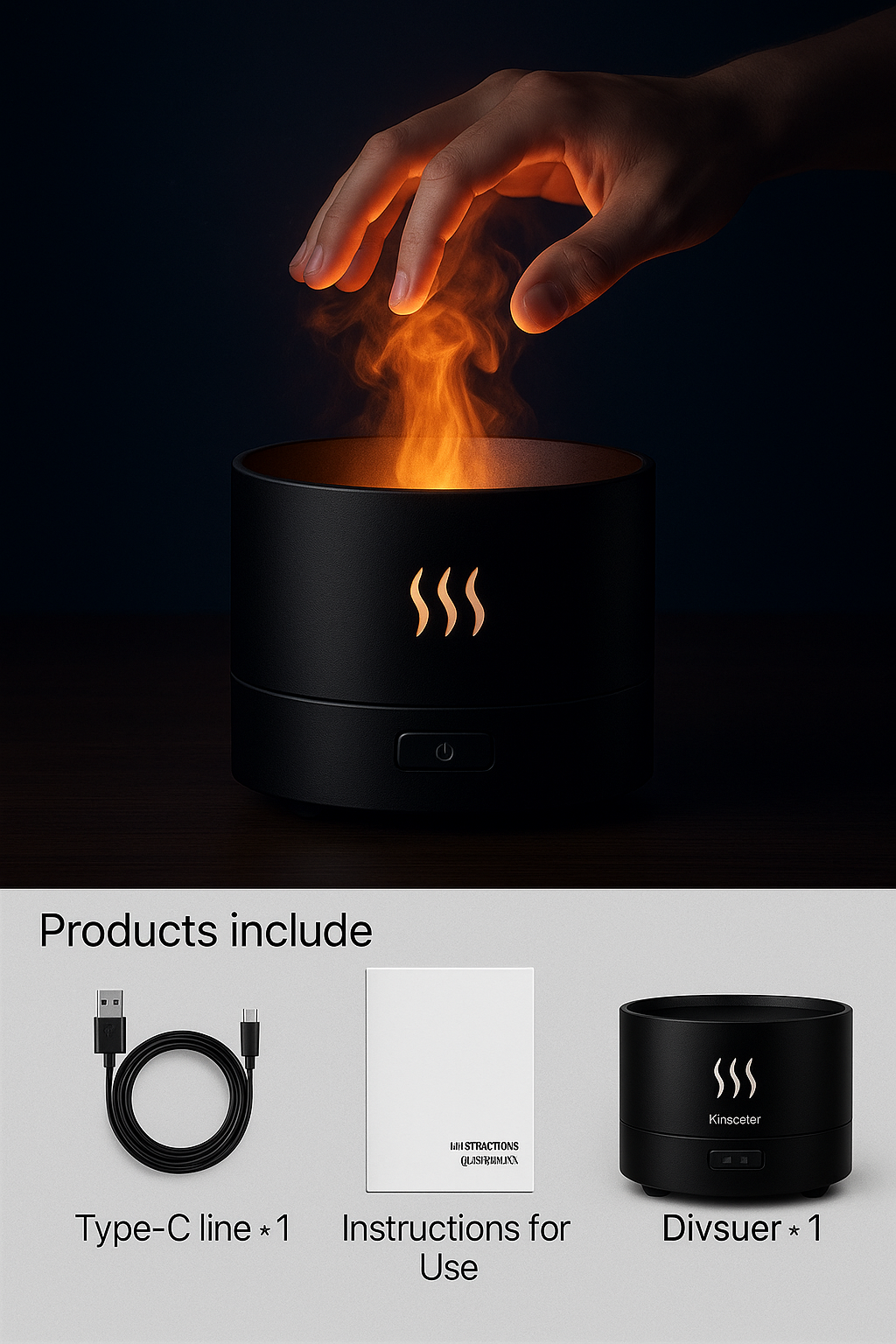 Glowify™ FireLamp™ – Lampe Effet Flamme Ultra Réaliste